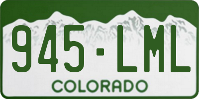 CO license plate 945LML