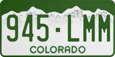CO license plate 945LMM