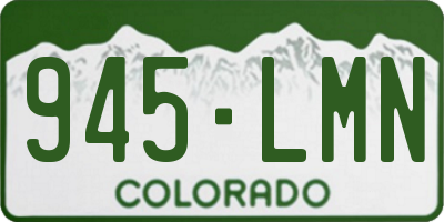 CO license plate 945LMN