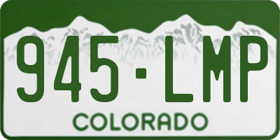 CO license plate 945LMP