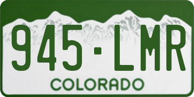 CO license plate 945LMR