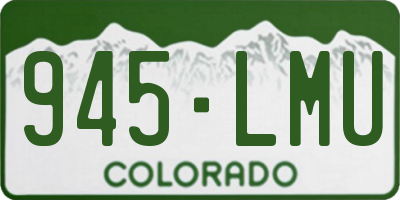 CO license plate 945LMU