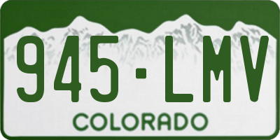 CO license plate 945LMV