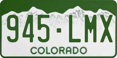 CO license plate 945LMX