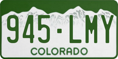 CO license plate 945LMY