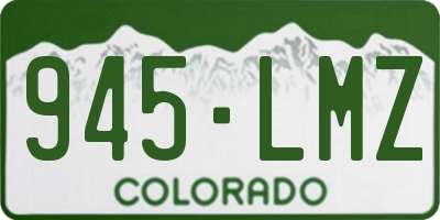 CO license plate 945LMZ