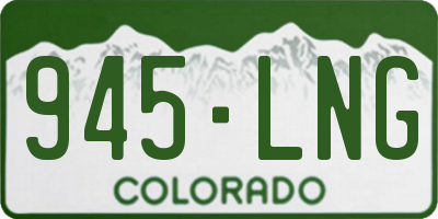 CO license plate 945LNG