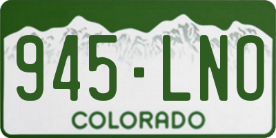CO license plate 945LNO