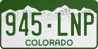 CO license plate 945LNP