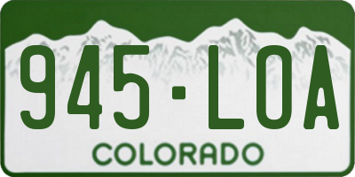 CO license plate 945LOA