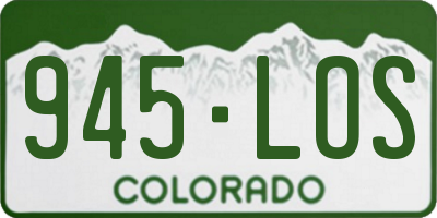 CO license plate 945LOS
