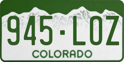 CO license plate 945LOZ
