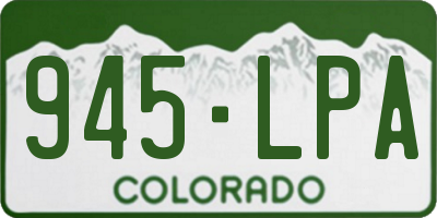 CO license plate 945LPA