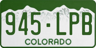CO license plate 945LPB