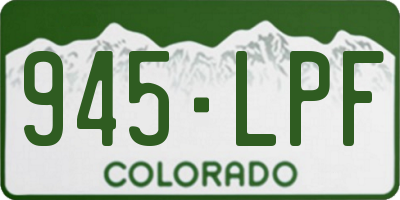 CO license plate 945LPF
