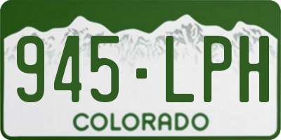 CO license plate 945LPH
