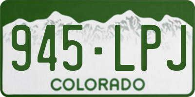 CO license plate 945LPJ