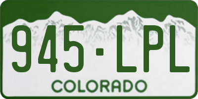 CO license plate 945LPL