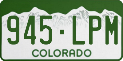 CO license plate 945LPM