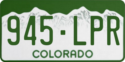 CO license plate 945LPR