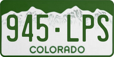 CO license plate 945LPS