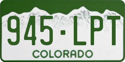 CO license plate 945LPT
