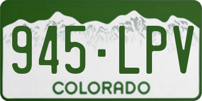CO license plate 945LPV