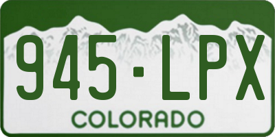 CO license plate 945LPX
