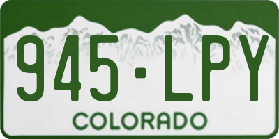 CO license plate 945LPY