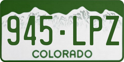CO license plate 945LPZ