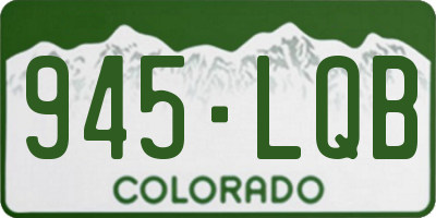 CO license plate 945LQB