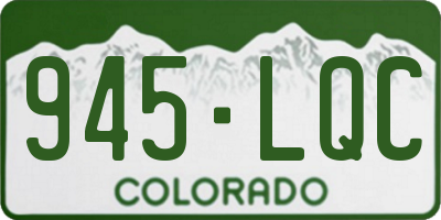 CO license plate 945LQC