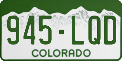 CO license plate 945LQD