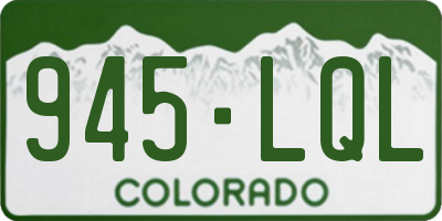 CO license plate 945LQL