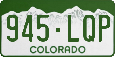 CO license plate 945LQP