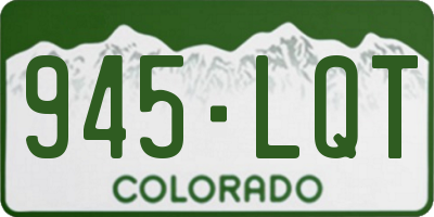 CO license plate 945LQT