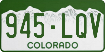 CO license plate 945LQV