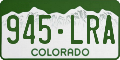 CO license plate 945LRA