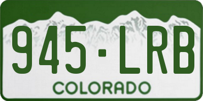 CO license plate 945LRB