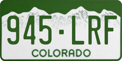 CO license plate 945LRF