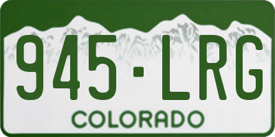 CO license plate 945LRG