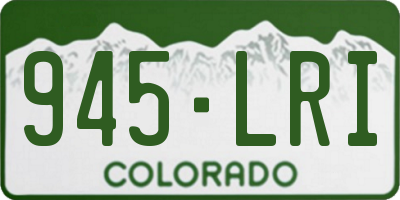 CO license plate 945LRI