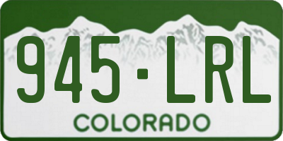 CO license plate 945LRL