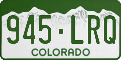 CO license plate 945LRQ