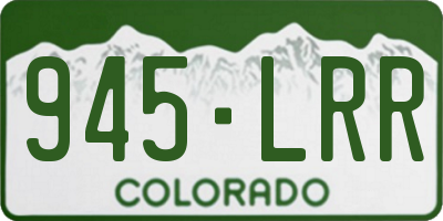 CO license plate 945LRR