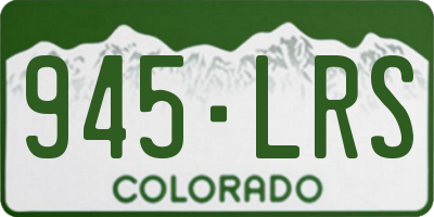 CO license plate 945LRS