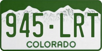 CO license plate 945LRT