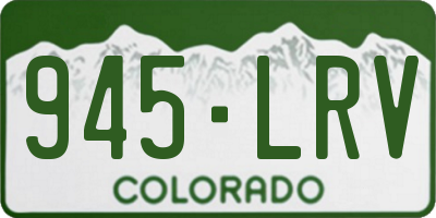 CO license plate 945LRV