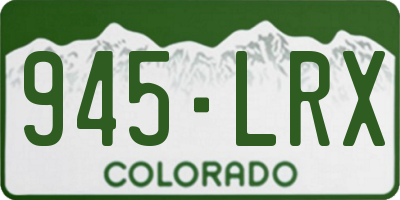CO license plate 945LRX