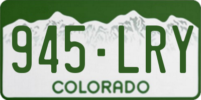 CO license plate 945LRY